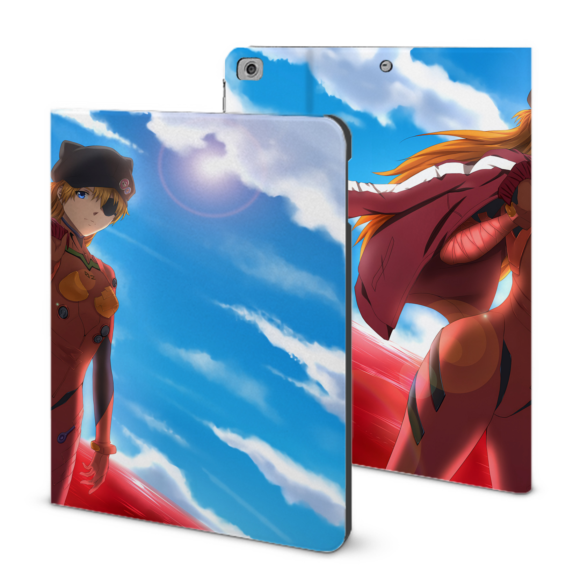（画像用） EVA 新世紀エヴァンゲリオン IPad ケース ブック型 PUレザー TPU 耐衝撃 軽量 薄型 ペン収納なし 全面保護 IPad 各モデル対応